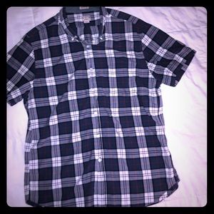 Men’s J Crew short sleeve, plaid button down shirt